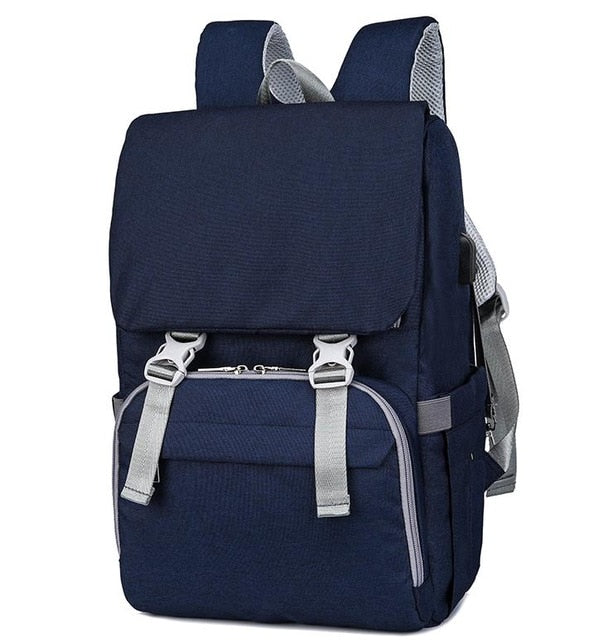 Large Capacity Baby Diaper Backpack with USB Travel Organizer