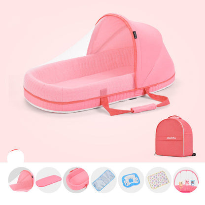 Multifunctional Foldable Baby Crib Travel Cot with Mosquito Protection