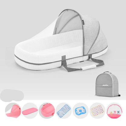 Multifunctional Foldable Baby Crib Travel Cot with Mosquito Protection