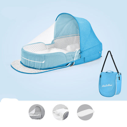 Multifunctional Foldable Baby Crib Travel Cot with Mosquito Protection
