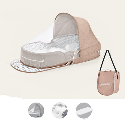 Multifunctional Foldable Baby Crib Travel Cot with Mosquito Protection