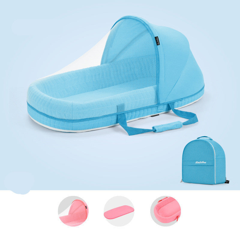 Multifunctional Foldable Baby Crib Travel Cot with Mosquito Protection