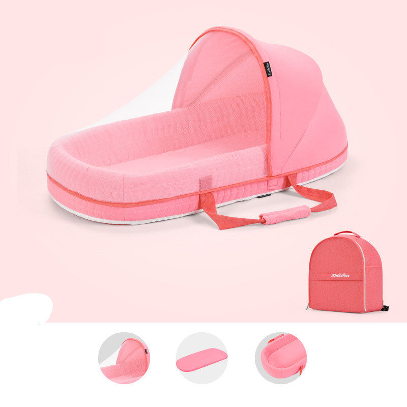 Multifunctional Foldable Baby Crib Travel Cot with Mosquito Protection