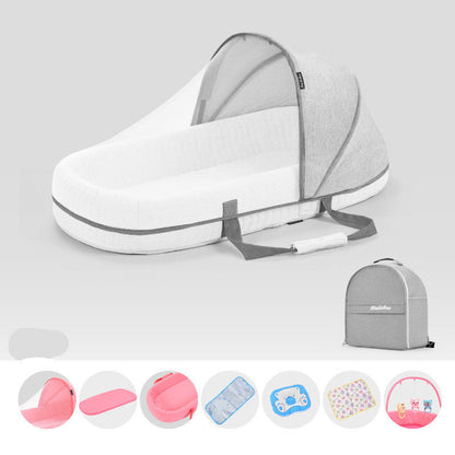 Multifunctional Foldable Baby Crib Travel Cot with Mosquito Protection