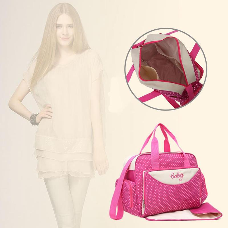 5-Piece Maternity Diaper Bag Set Large Baby Travel Organizer