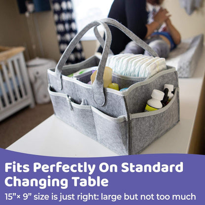 Portable Baby Diaper Caddy Organizer Nursery Storage Bag Holder