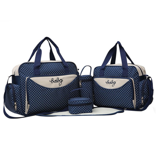 5-Piece Maternity Diaper Bag Set Large Baby Travel Organizer