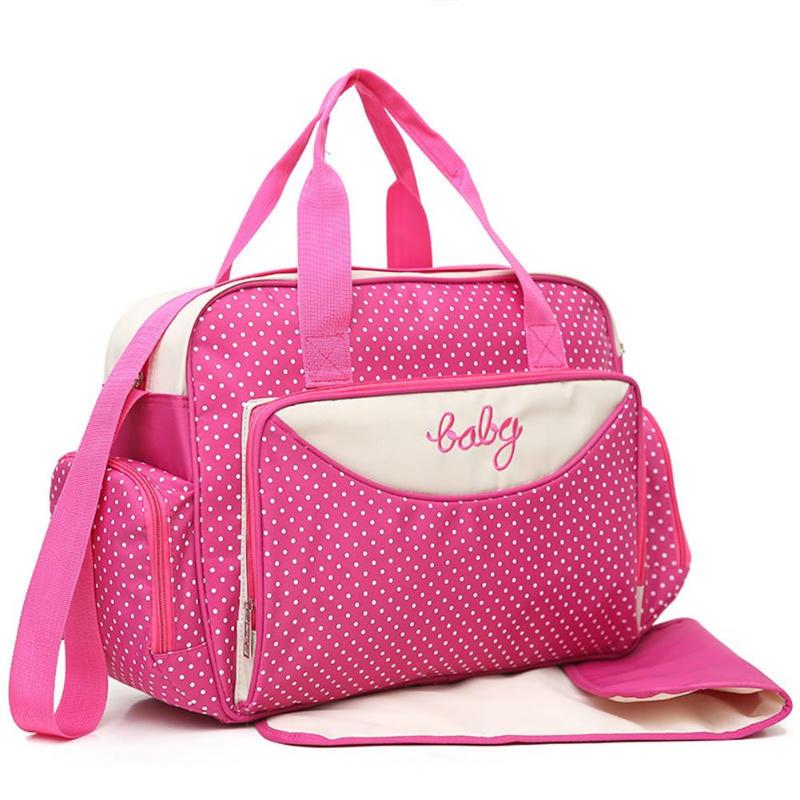 5-Piece Maternity Diaper Bag Set Large Baby Travel Organizer