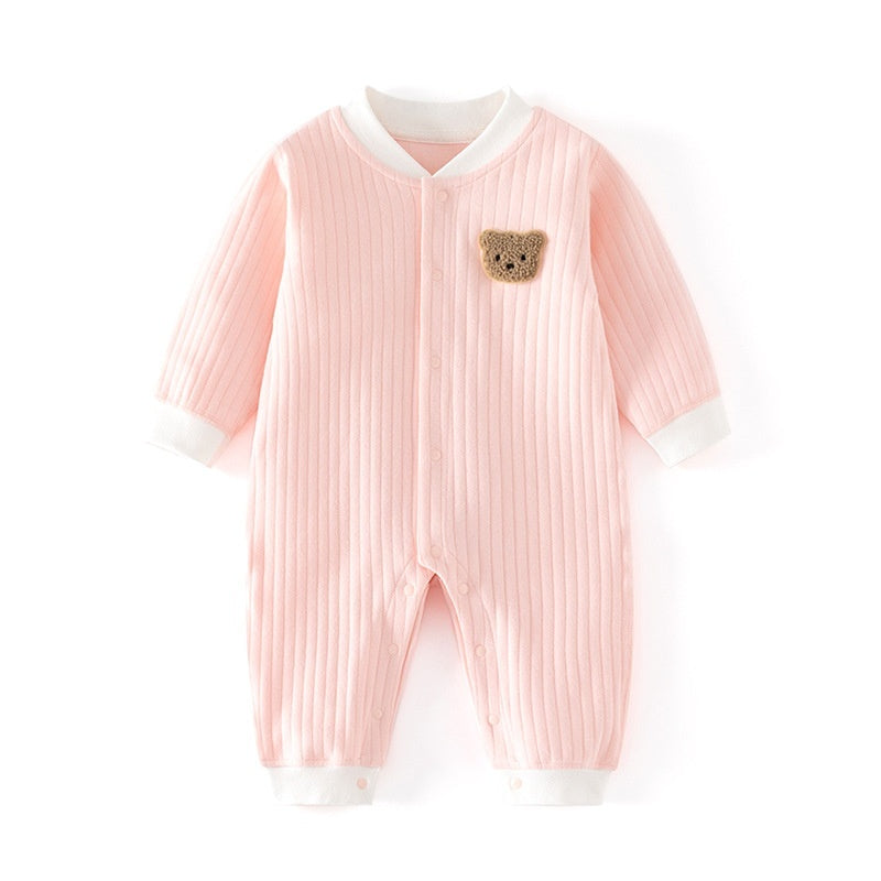 Pure Cotton Seamless Baby Onesie Pajamas Comfortable Winter Crawling Suit