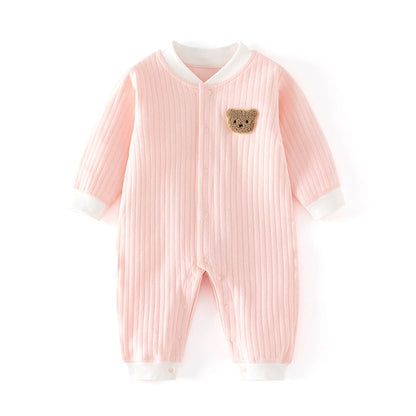 Pure Cotton Seamless Baby Onesie Pajamas Comfortable Winter Crawling Suit