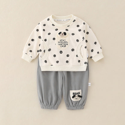 Pure Cotton Romper Set For Boys Cute Childrens Clothing Baby Boy Outfits