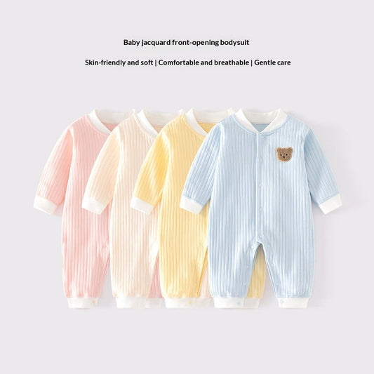Pure Cotton Seamless Baby Onesie Pajamas Comfortable Winter Crawling Suit