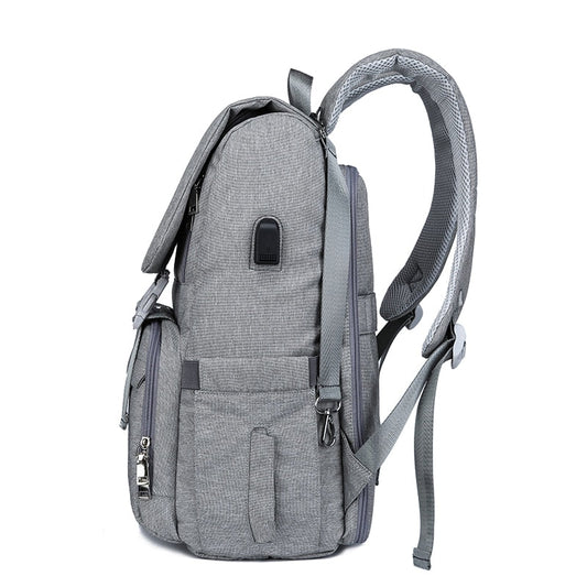 Large Capacity Baby Diaper Backpack with USB Travel Organizer