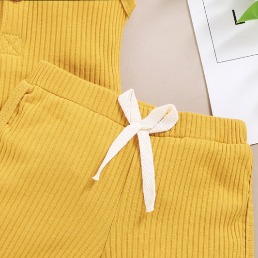 Baby Toddler Sleeveless Vest and Shorts Outfit Clothing Set