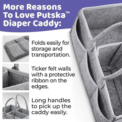 Portable Baby Diaper Caddy Organizer Nursery Storage Bag Holder