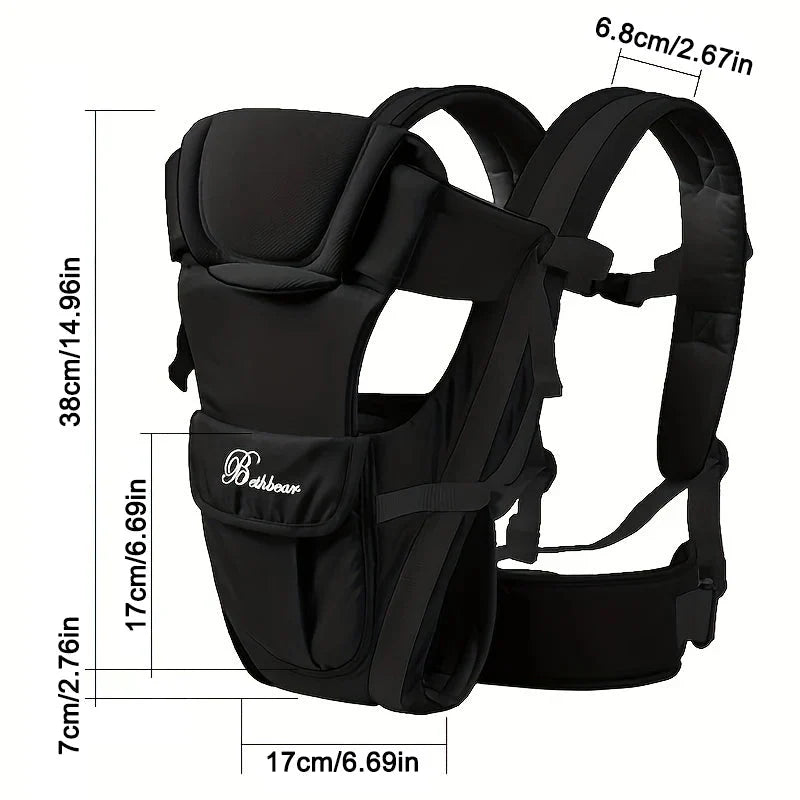4-in-1 Ergonomic Baby Sling Carrier Adjustable Newborn to Toddler