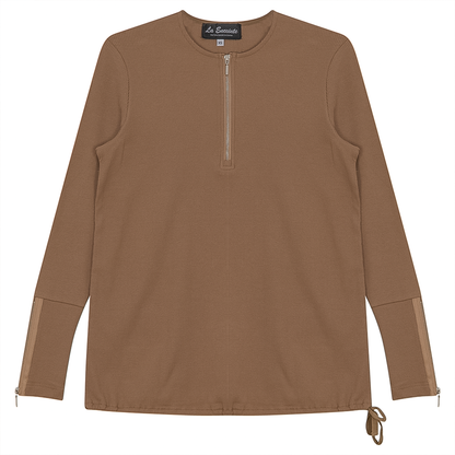 Ribbed Henley Maternity Top