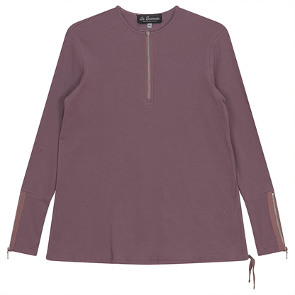 Ribbed Henley Maternity Top