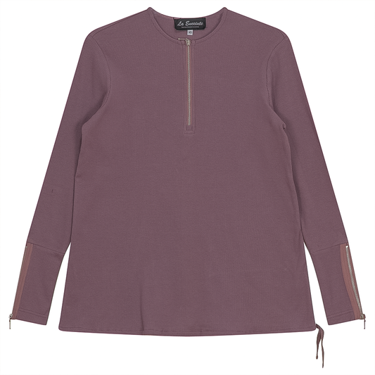 Ribbed Henley Maternity Top