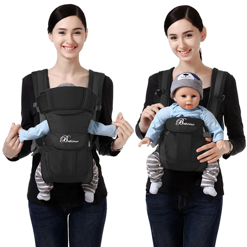 4-in-1 Ergonomic Baby Sling Carrier Adjustable Newborn to Toddler