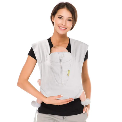 Natural Cotton Ergonomic Baby Carrier Sling for Newborn Toddler