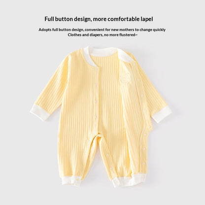 Pure Cotton Seamless Baby Onesie Pajamas Comfortable Winter Crawling Suit
