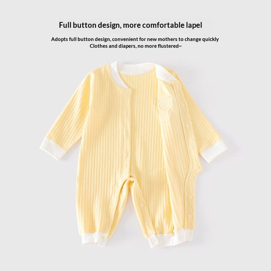 Pure Cotton Seamless Baby Onesie Pajamas Comfortable Winter Crawling Suit